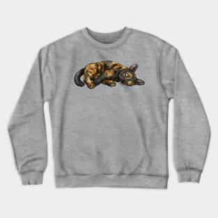 Cute Tortoiseshell Cat Crewneck Sweatshirt